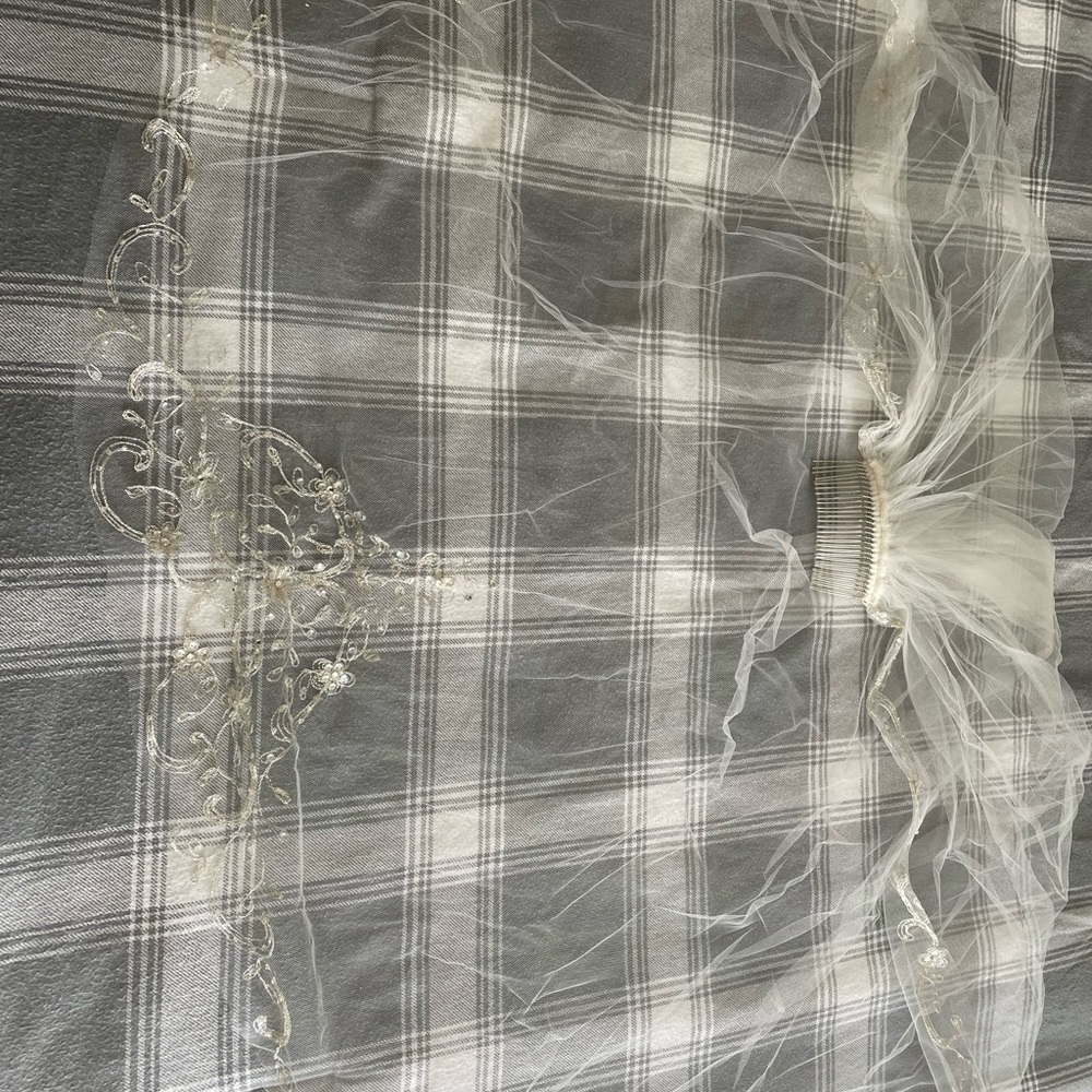 Elegant off white Veil